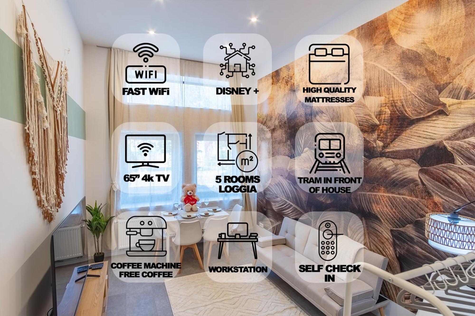65 Zoll 4K Tv, Disney Plus, Soundbar, Kostenloser Kaffee, 5 Raeume Лейпциг Екстер'єр фото